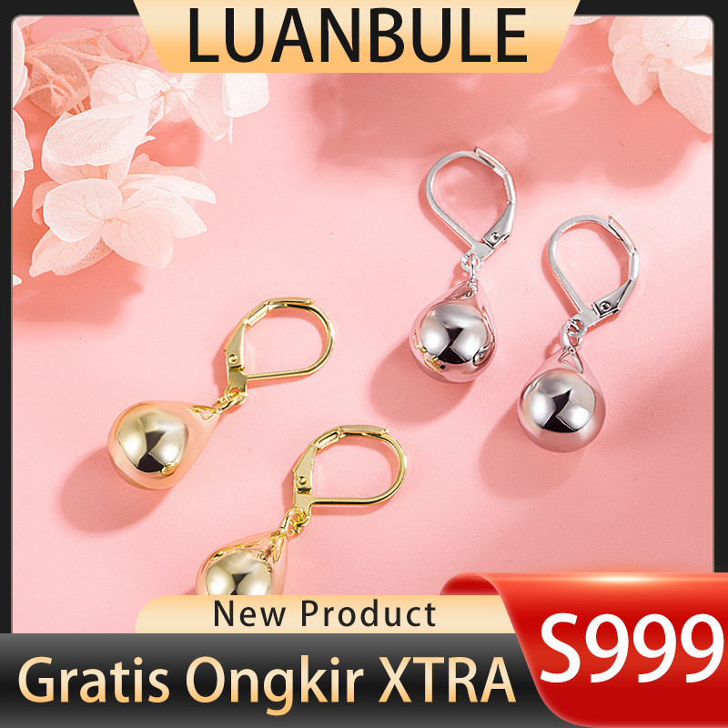 LUANBULE Anting Perak S999 Wanita Emas