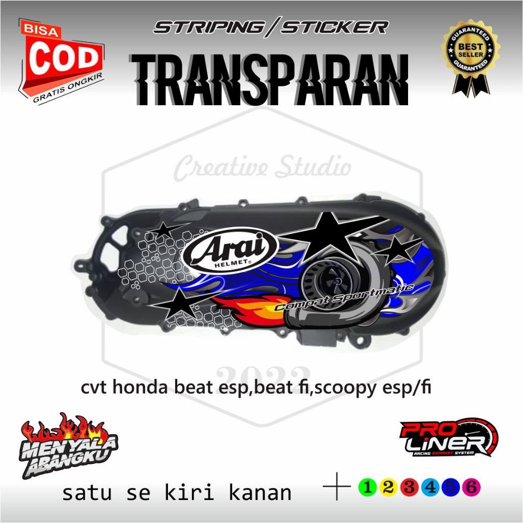 STICKER VARIASI beat esp scoopy esp thn 2016 sampai 2019 / STIKER CVT