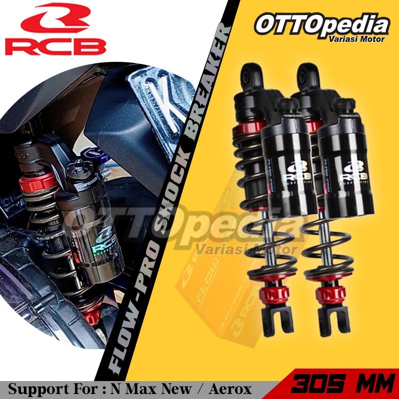 Shock Breaker RCB Sok Belakang  Flow Pro For NEW NMAX/AEROX Ukuran 305 MM