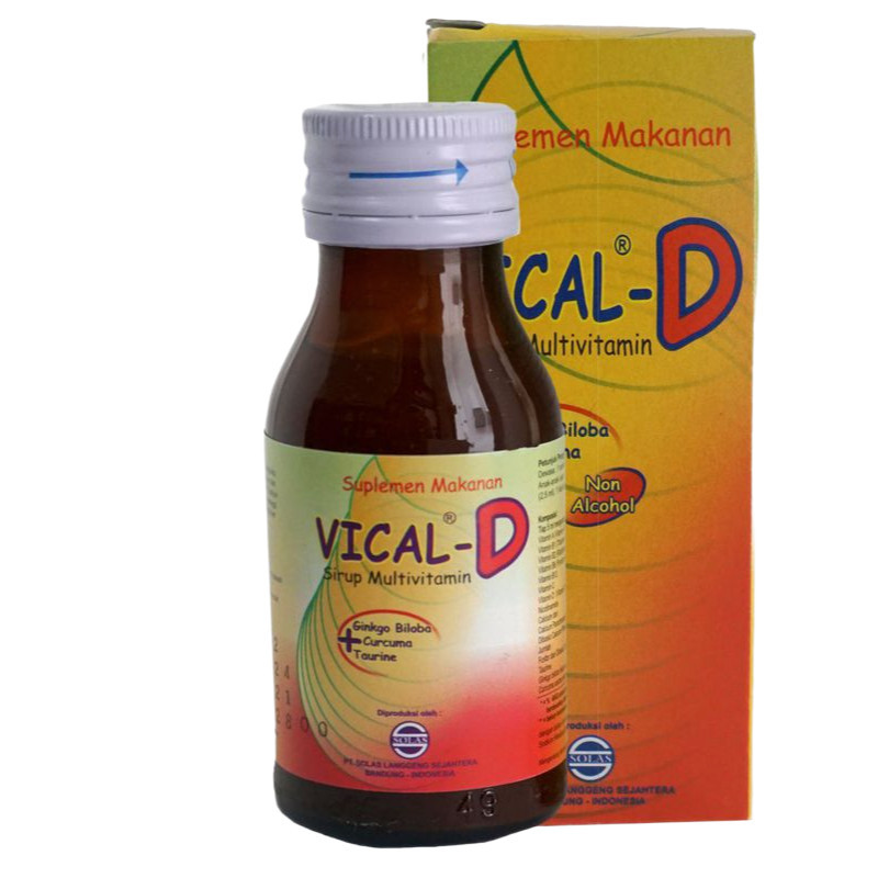 Vical D Sirup Multivitamin Suplemen Makanan Vitamin Daya Tahan Tubuh Anak Dewasa
