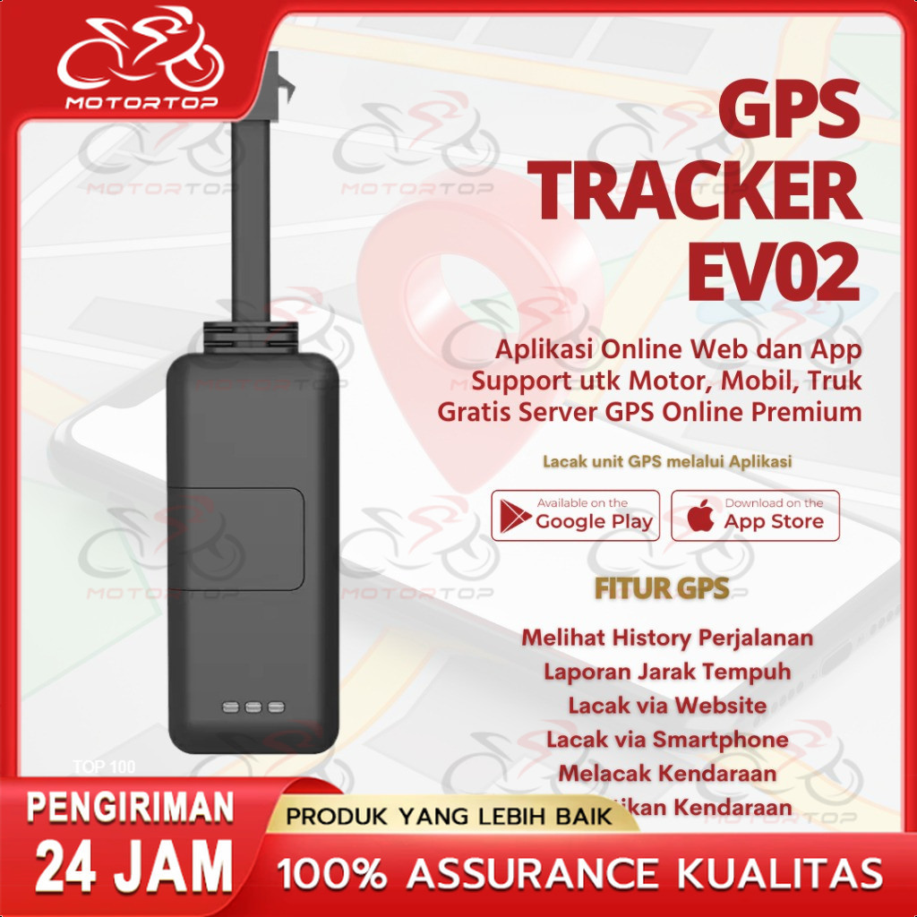 GPS Tracker Motor Mobil ONEWAY WANWAY EV02 | Gratis Server Online Web dan Smartphone
