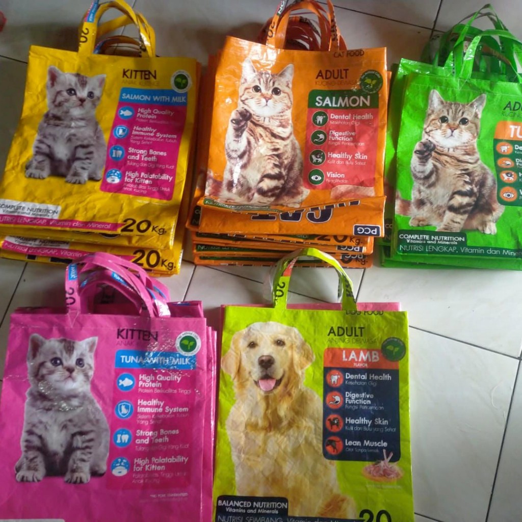 TAS DAUR ULANG CAT LOVERS - GO GREEN GO CLEAN
