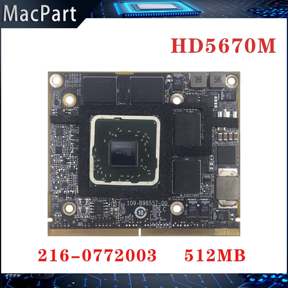 Original Radeon HD5670M GDDR3 512MB For iMac 21" A1311 27" A1312 216-0772003 Video Graphics Card 100