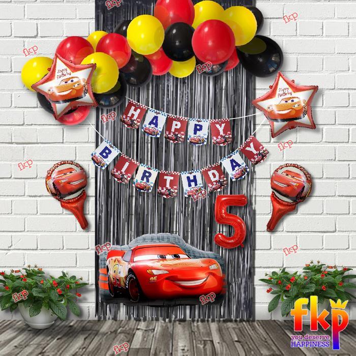 [[PROMO]] Fun Kids Party Set Dekorasi Tema Cars / Dekorasi Ulang tahun Tema Cars / Dekorasi Ultah Mc
