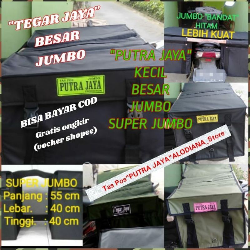 Tas Pos PUTRA JAYA/Tas Kurir PUTRA JAYA/SRANDUL/Obrok JUMBO/Tas Kurir/Tas Rengkek Motor/Tas ronjot