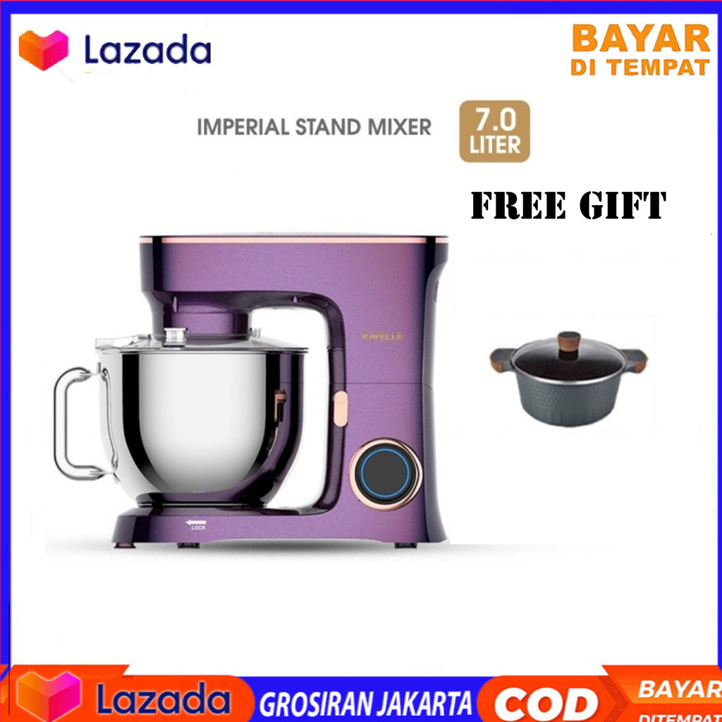 RAVELLE Stand Mixer 7L Imperial Electric Mixer - Mystique Velvet