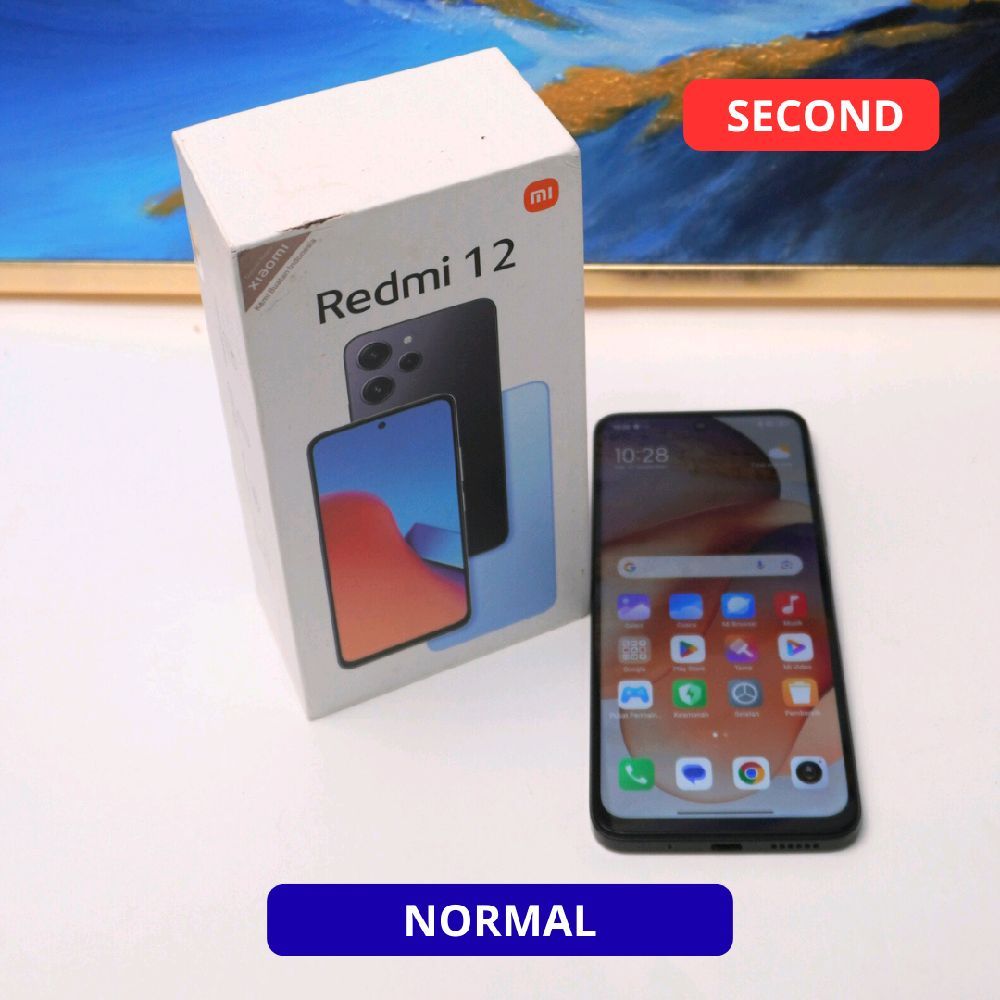 XIAOMI REDMI 12 8/128 GB HP SECOND ORIGINAL SINAR MUTIARA CELL