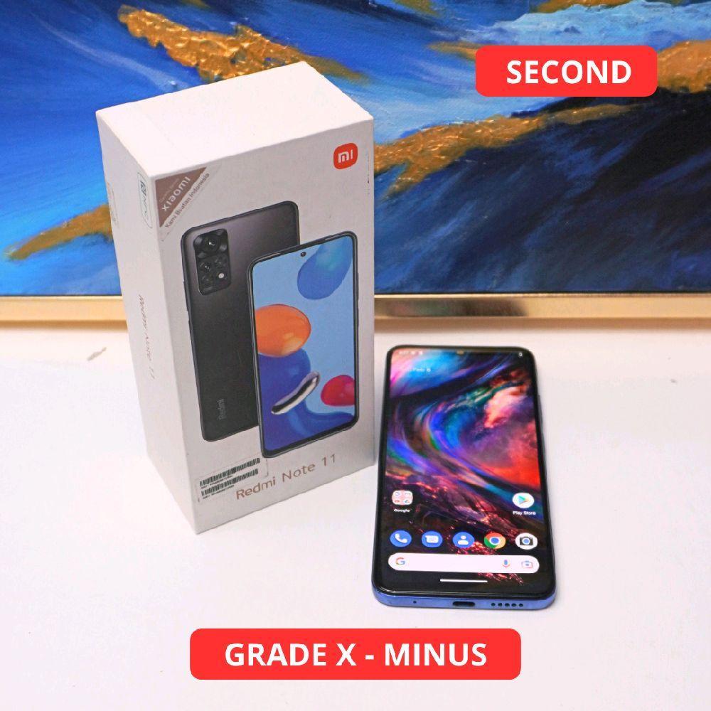 XIAOMI REDMI NOTE 11 4/128 GB GRADE X - MINUS HP SECOND ORIGINAL SINAR MUTIARA CELL (71549)