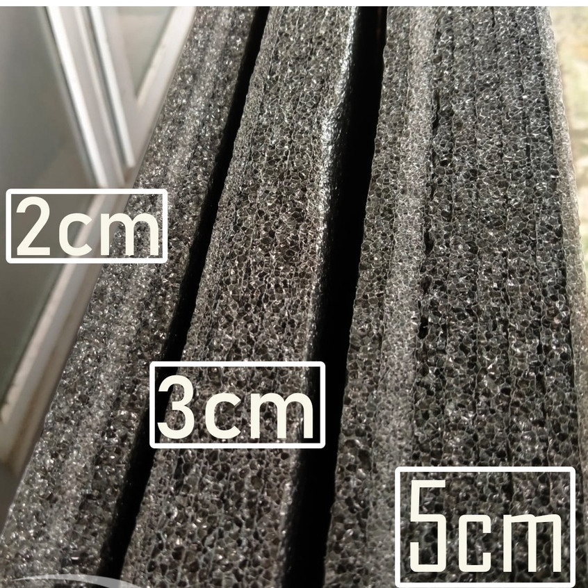 Busa Gabus Elastis Dekorasi Bunga / Busa Packing PE Foam Polybonding 100x50 cm Hitam