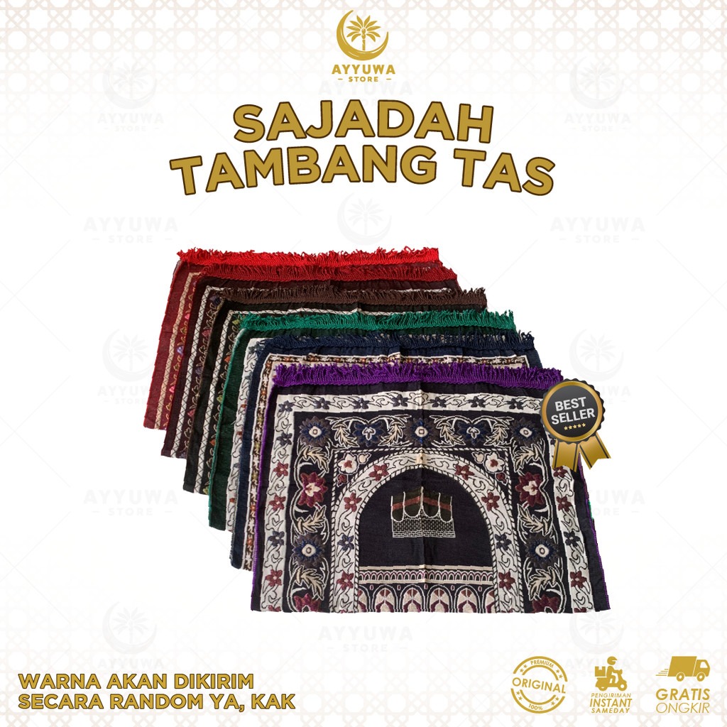 SAJADAH TAMBANG DEWASA JUMBO / SAJADAH TURKEY MOTIF TAMBANG SOUVENIR HAJI DAN UMROH