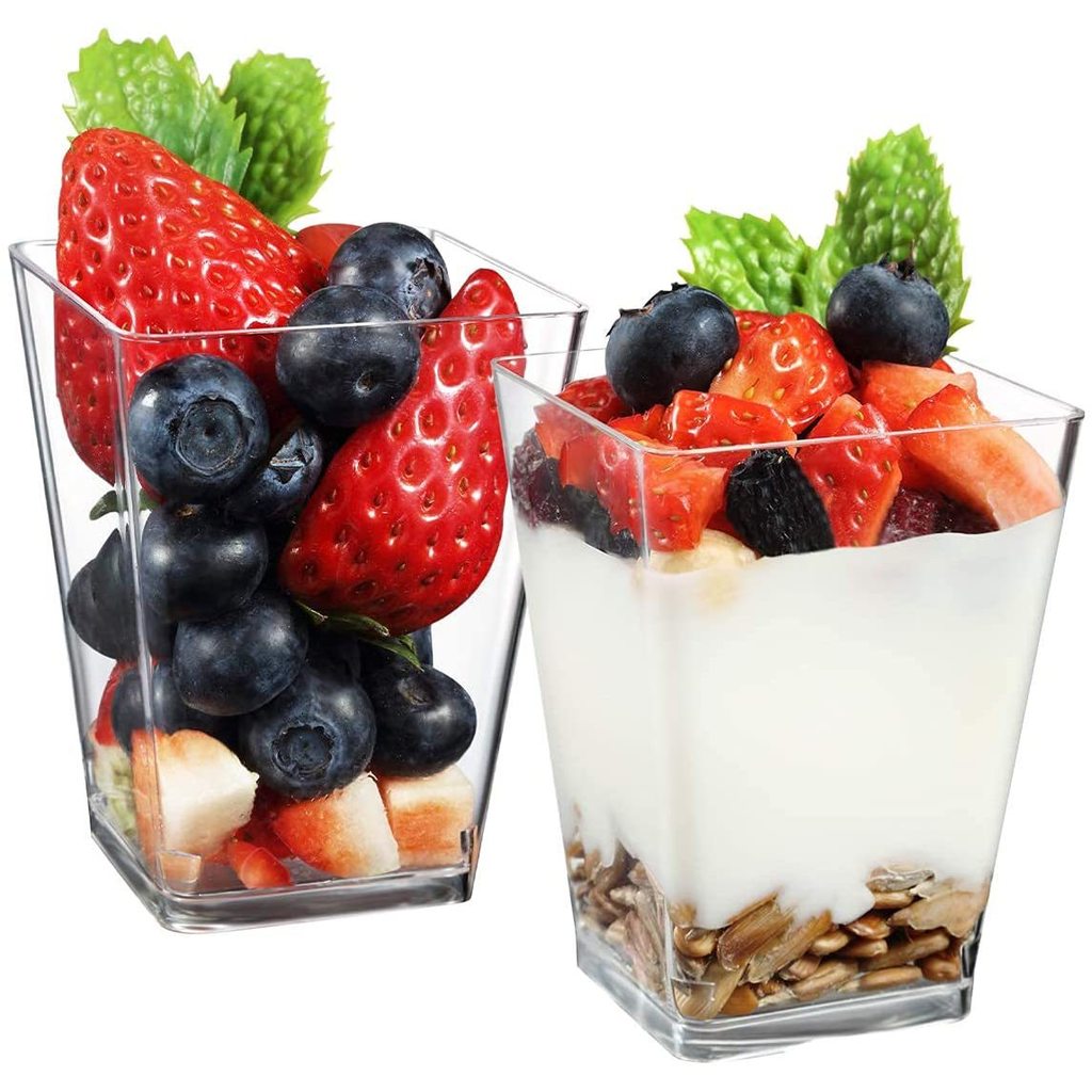 sposable Plastic Mousse Cup Ladder Shaped Cup Pudng Cup Dessert Cake Cup Appetizer Jelly Yogurt Mous