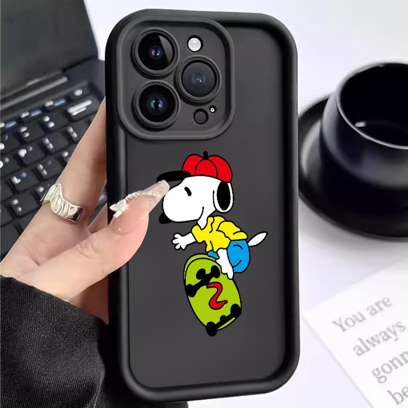 Case OPPO Reno5 4G 5G Reno3 Reno4 F Lite K Z Reno6 Soft Silicone Pro Camera Kartun Snoopy Casing Ter