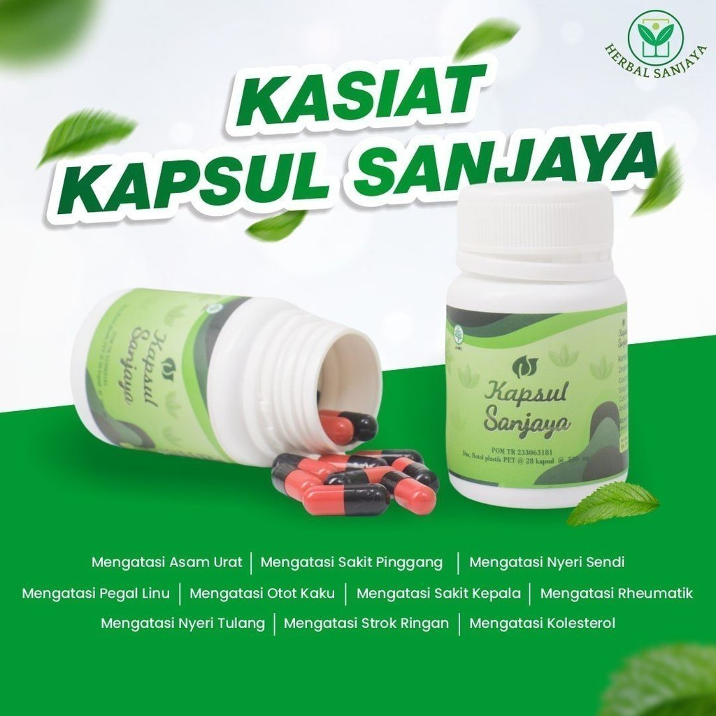 Sanjaya Obat Herbal Isi 56 Kapsul – Membantu  Redakan Nyeri Otot, Kram & Kesemutan | Herbal Alami, 1