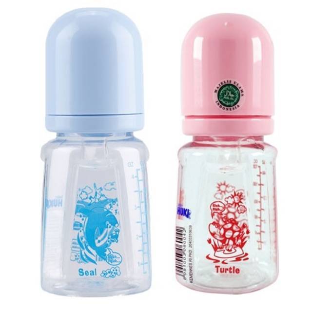 Botol Susu Bayi Huki baby tapered 120 ml 4oz dot nipple gepeng #001