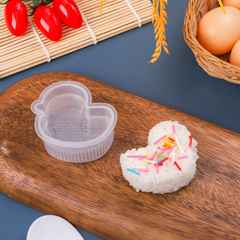 GROWSIR Cetakan Lucu Nasi Bento Sushi Onigiri Anti Lengket – Rice Mold Karakter CF026