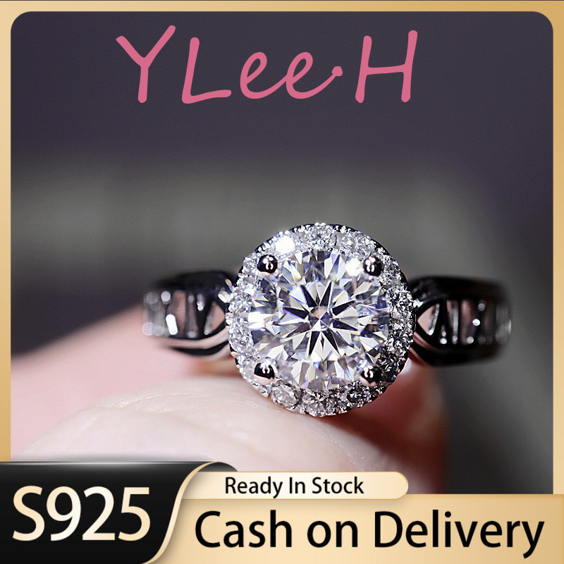 Cincin Moissanite Berongga Angka Romawi Baru