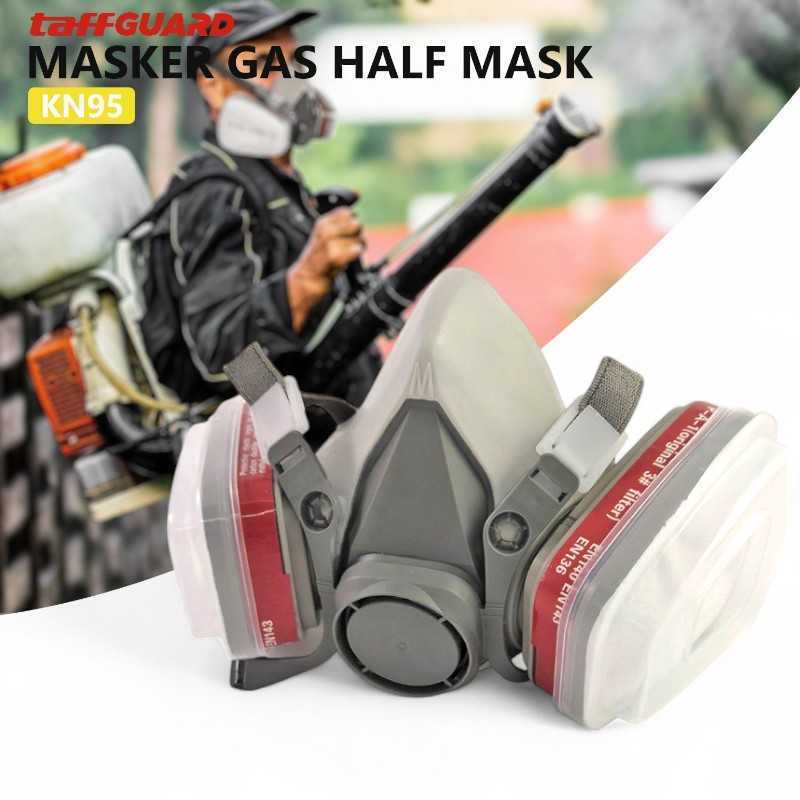 TaffGUARD Masker Gas Half Mask Respirator KN95 - 6200 Original 99 Engine