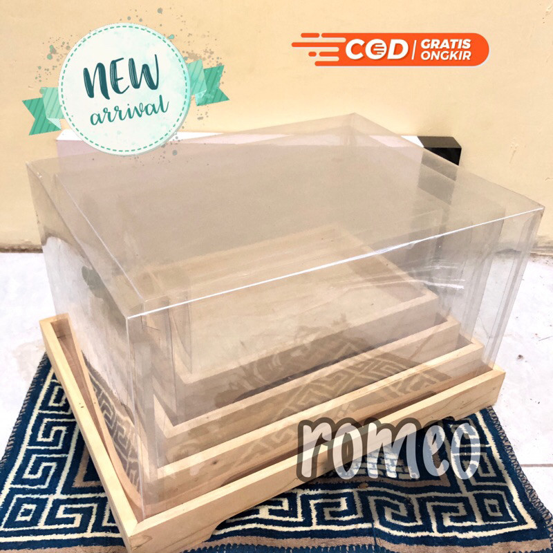 Sehari Jadi Kotak Seserahan Kayu Berkaki 1 Set Isi 4 Kotak Seserahan Pernikahan