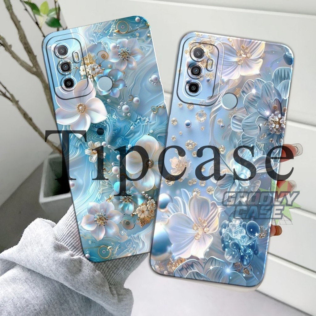 Softcase Oppo A53 A52 A92 Case Lentur Terbaru Motif Bunga Cantik