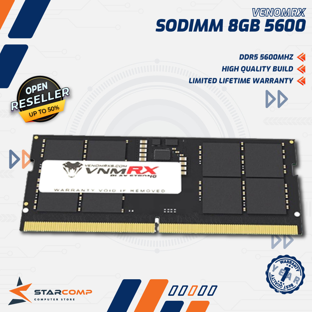 Sodimm VENOMRX 8GB 5600MHz DDR5 Memory RAM Laptop VENOM RX