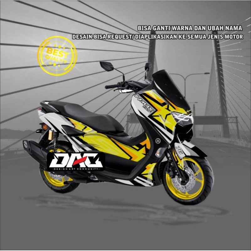 Sticker Decal full body nmax grafis kuing hitam