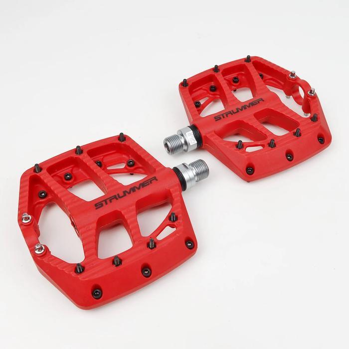 PEDAL STRUMMER NYLON BEARING WARNA UNGU HITAM MERAH BIRU SEPEDA MTB BMX FIXIE COMMUTER AS BESAR