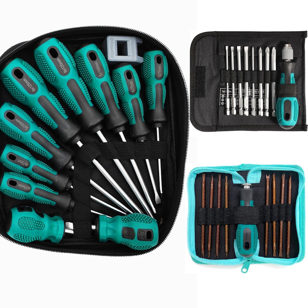 BA - obeng set lengkap obeng set  obeng 1 set lengkap set obeng kunci shock set kunci pas 1 set leng