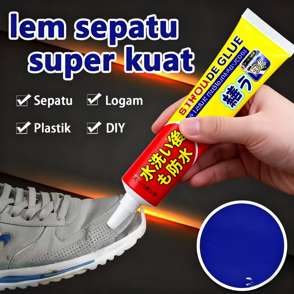 Lem sepatu Jepang, lem sepatu kuat, lem sepatu lembut transparan, lem sepatu yang bisa dicuci dengan