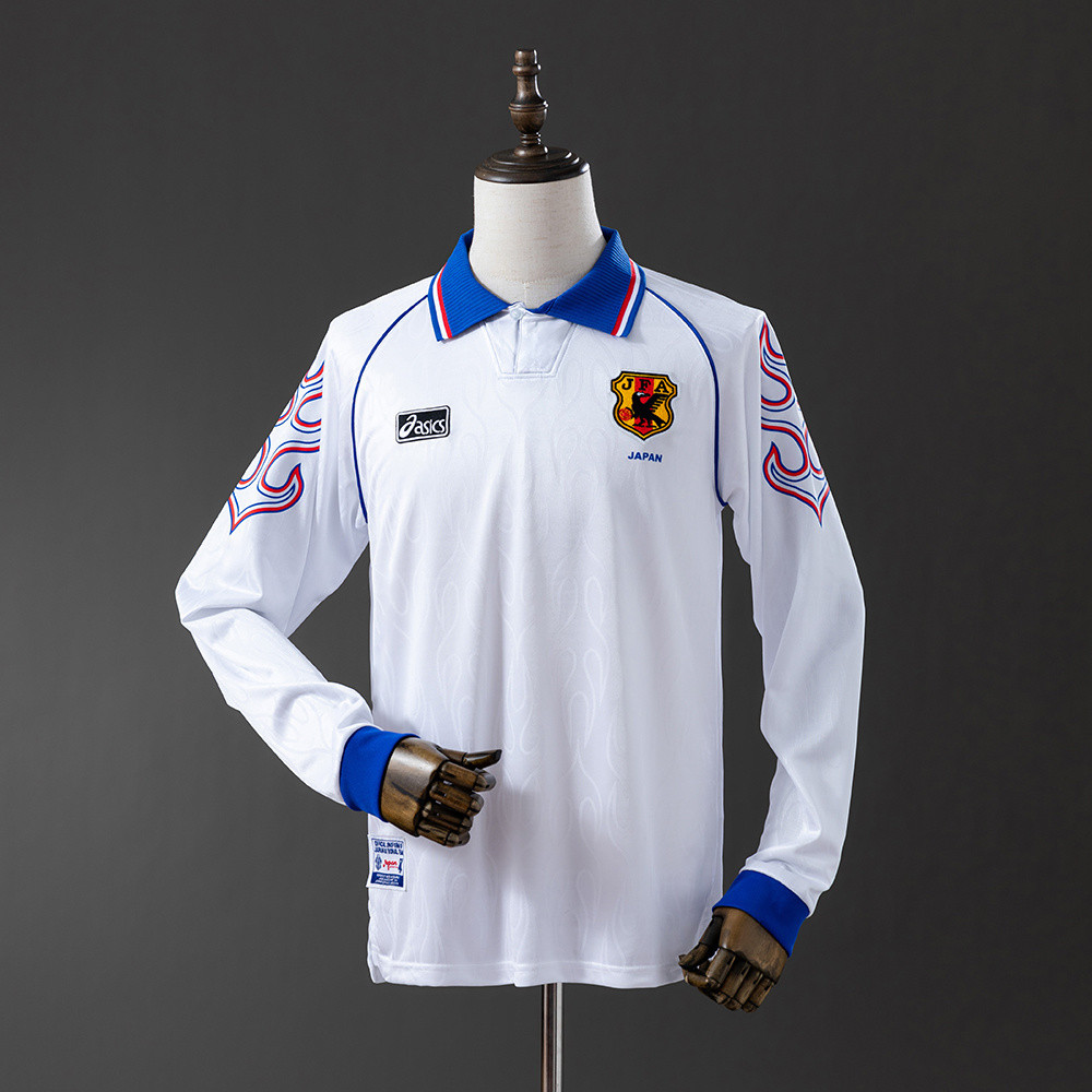 Jersey Japan 1998 Away Long Sleeve Retro T shirt pria