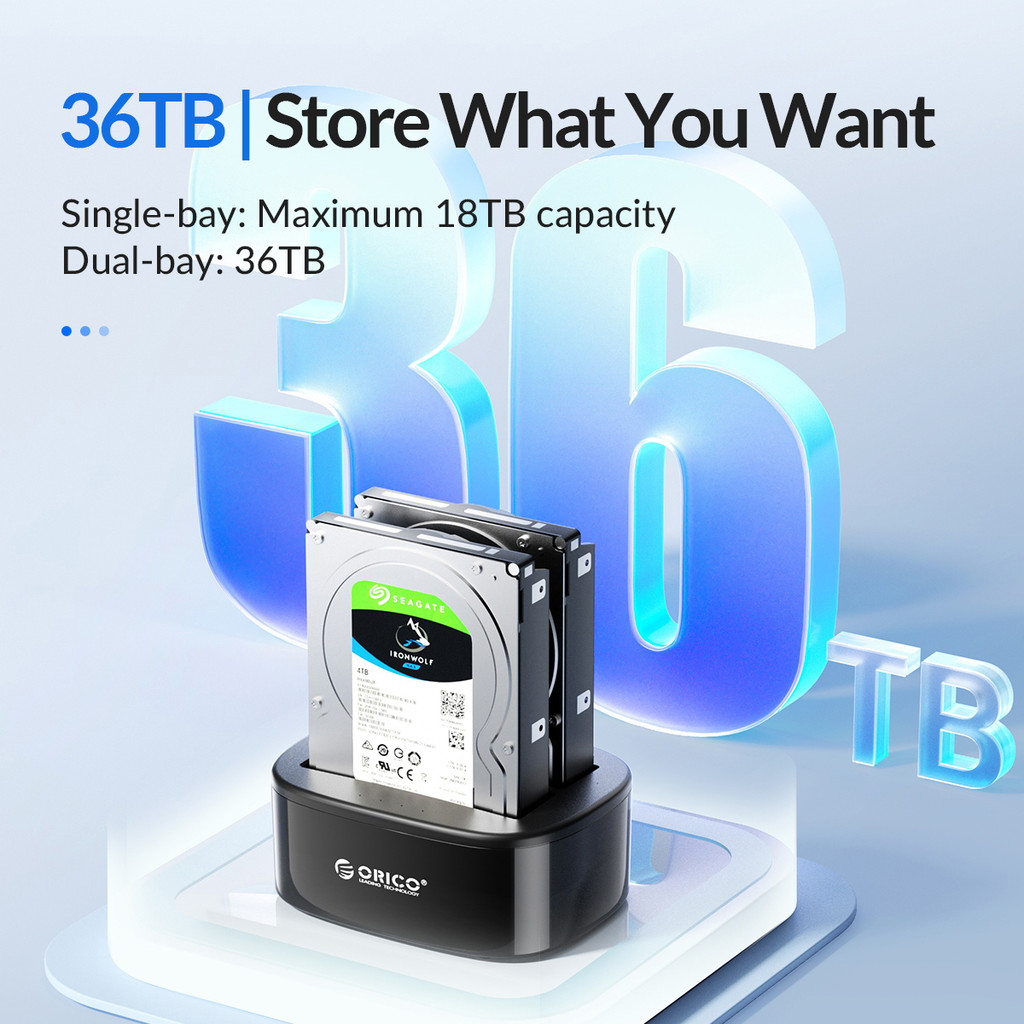 HDD Clone Docking Station USB 30 to SATA 30 Dual Bay Hard Drive Docking Station for 2535 inch HDD SS