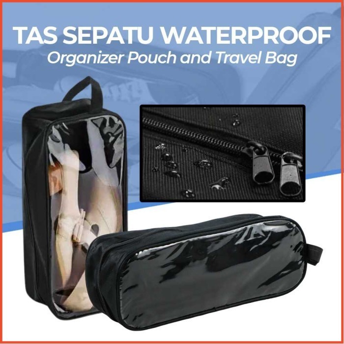 TAS SEPATU SANDAL TRAVEL WATERPROOF ORGANIZER POUCH SEPATU BOLA FUTSAL TRAVELING