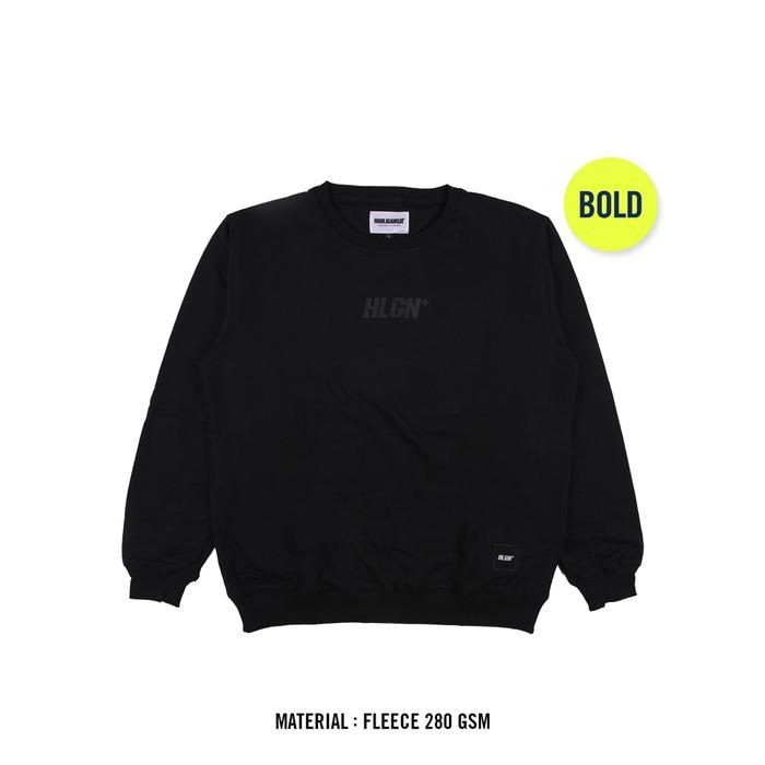 HOOLIGANS Sweater Crewneck Bold RAW HLGN Black