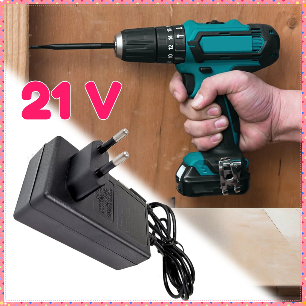 Charger Bor Batrai 21V Sampai 98V Untuk Semua Bor Cordless - 21V - 98V/21V - 98V Charger Bor Cordles