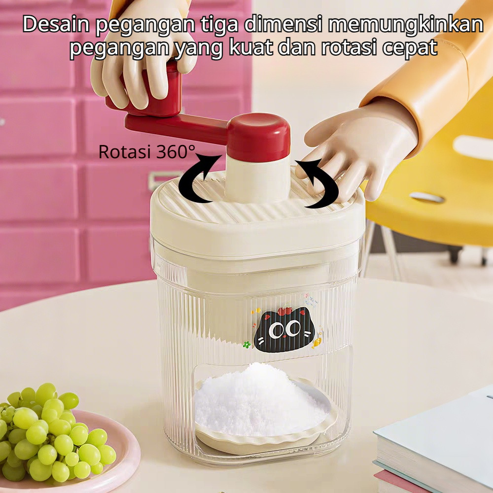 Portabel Manual Es Halus 2 Menit YH Alat Serut Es Manual Portabel/Pembuat Es Serut/Es Halus dalam 2 