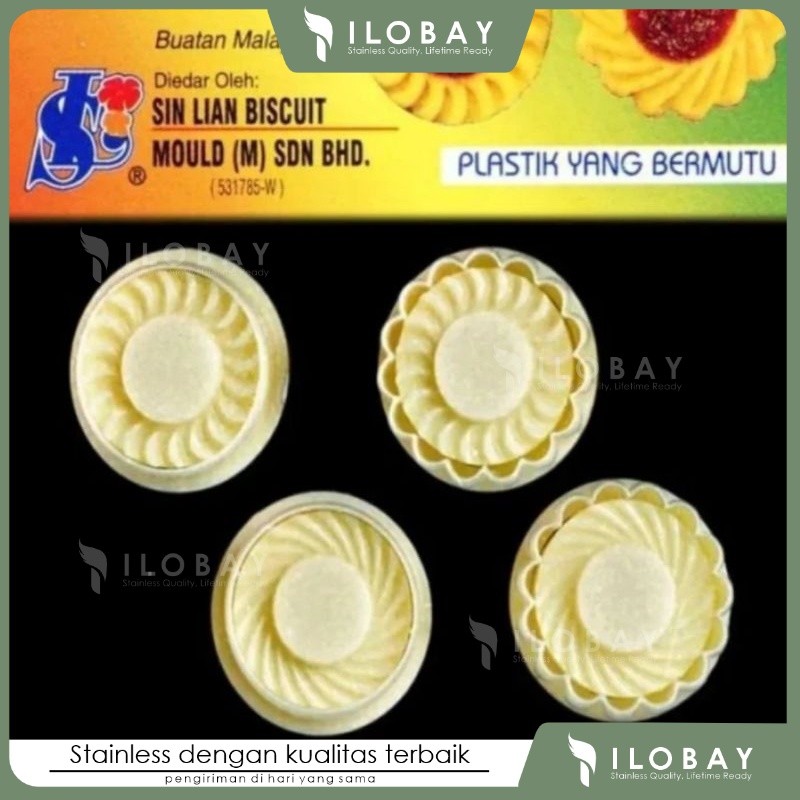 cetakan kue biscuit acuan kuih jem tat 103 / sinlian sin lian 103 / cetakan nastar nanas kue kering 