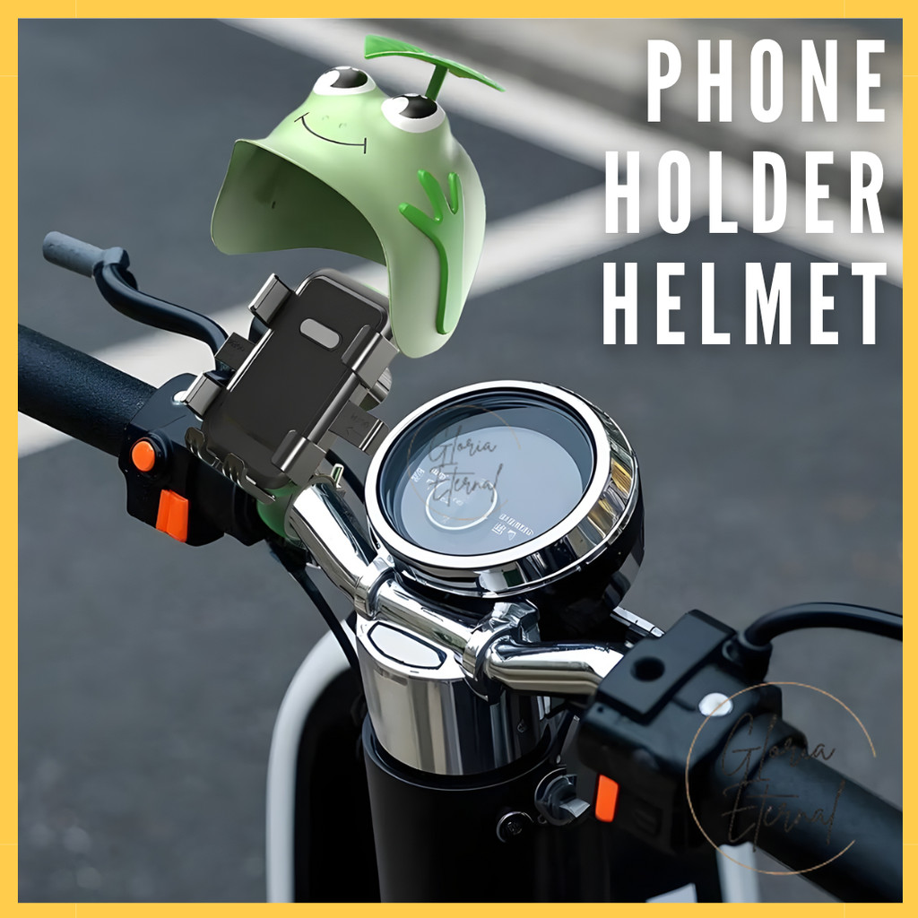 [Gloria] Phone Holder Motor Helm Katak – Dudukan HP Anti Goyang untuk Stang Motor