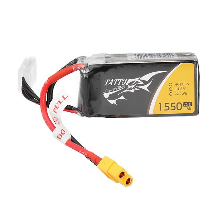 SpartAuto LIPO BATTERY BATERAI LIPO Tattu 1550mah 14.8v 75c 4sip racing series