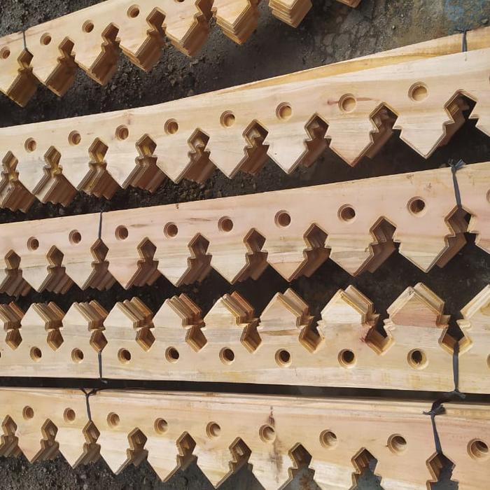 Lisplang Gigi Balang Kayu Mahoni | Lisplang Kayu