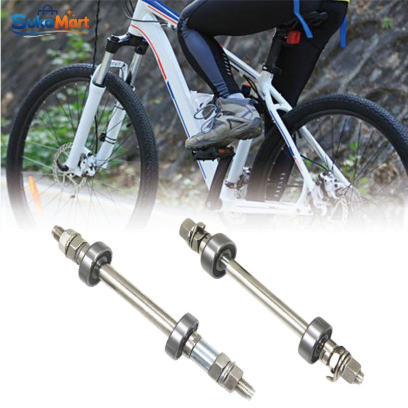 Axle Sepeda Universal Quick Release untuk Roda Depan Belakang MTB BMX As Roda Bearing Kones Suku Cad
