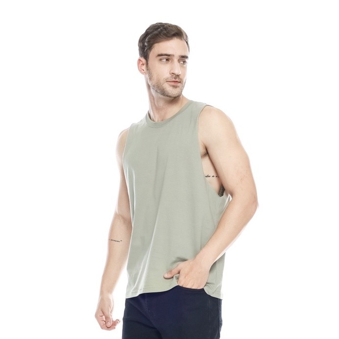 WAH STORE - Muscle tees / Trunk tank / lekbong gym / singlet gym / Low Cut Gym / Low Cut Pria / Sing