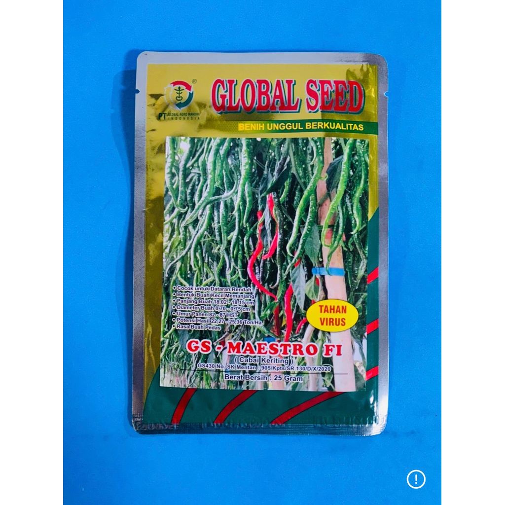 Promo Benih Cabe Keriting Sumatera Tahan Virus GS MAESTRO isi 25gr dr Global Seed