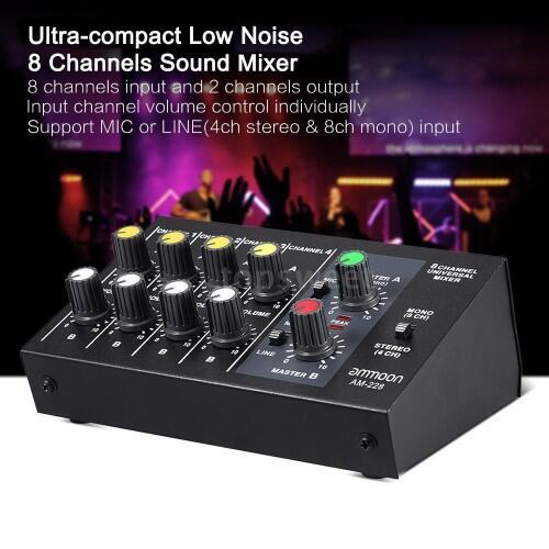 Mixer Audio Karaoke 8channel Line Input Mic AM 228 / Audio Mini Mixer 8Channel Input
