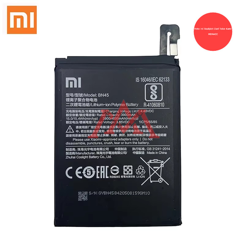 BATTERY XIAOMI REDMI NOTE 5 ORIGINAL / BATRE XIAOMI REDMI NOTE 5 PRO ORI