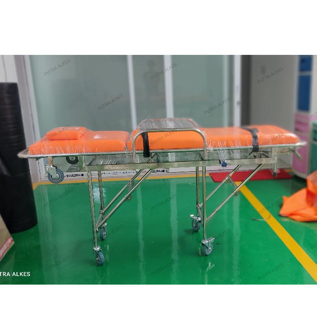 Brankar Ambulance - Stretcher Ambulance Stainless - Brankar Dorong Stretcher