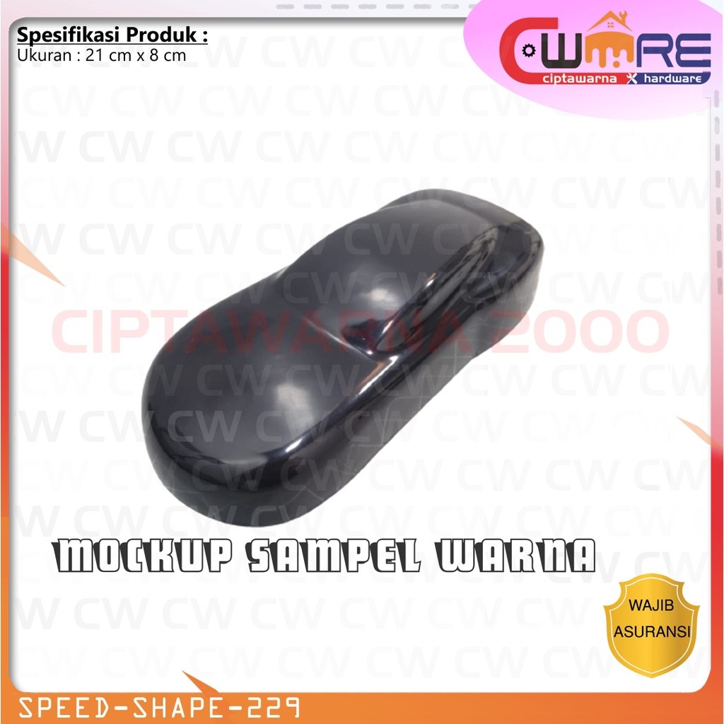 Mockup sample warna cat Speed shape Water transfer Pajangan mobil - SLS - D1 CWS