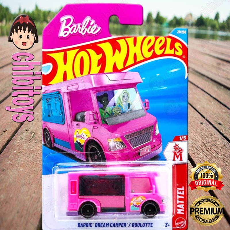 Hot Wheels Barbie Dream Camper Pink Diecast Mobil Van