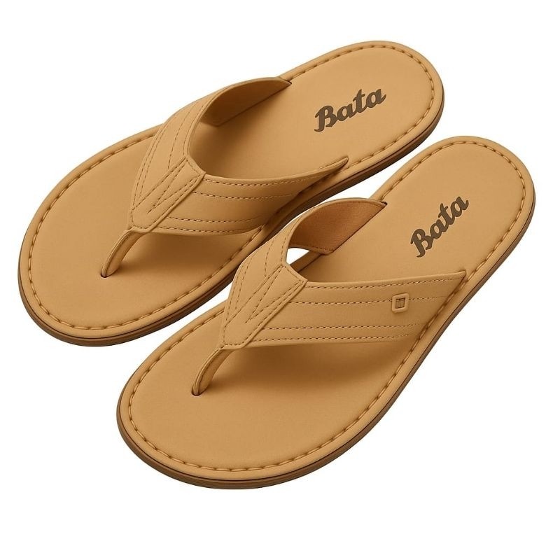 Sandal Bata Japit Pria Bahan Kulit 100% Original | Sandal Santai Harian Nyaman &  Kuat