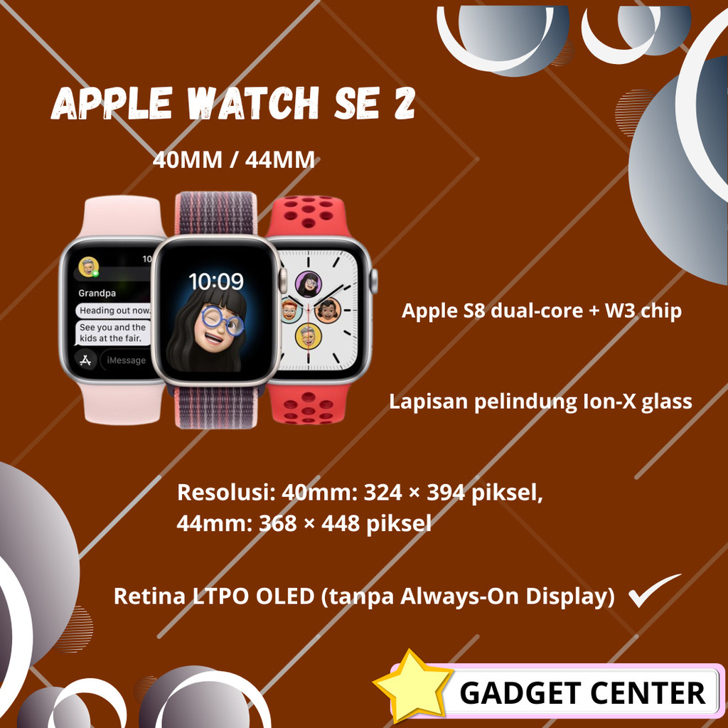 Apple Watch / iWatch Series SE 2 40mm 44mm Second Original Fulset | GADGET CENTER