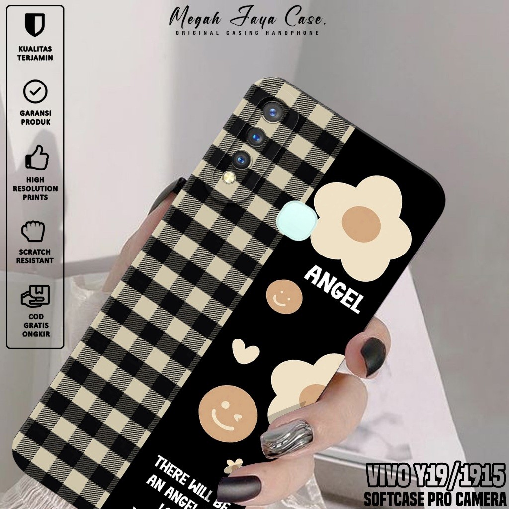 Softcase Hp VIVO Y19 / VIVO 1915 - Case Hp VIVO 1915 / VIVO Y19 Motif BUNGA - Casing Hp VIVO Y19 - S