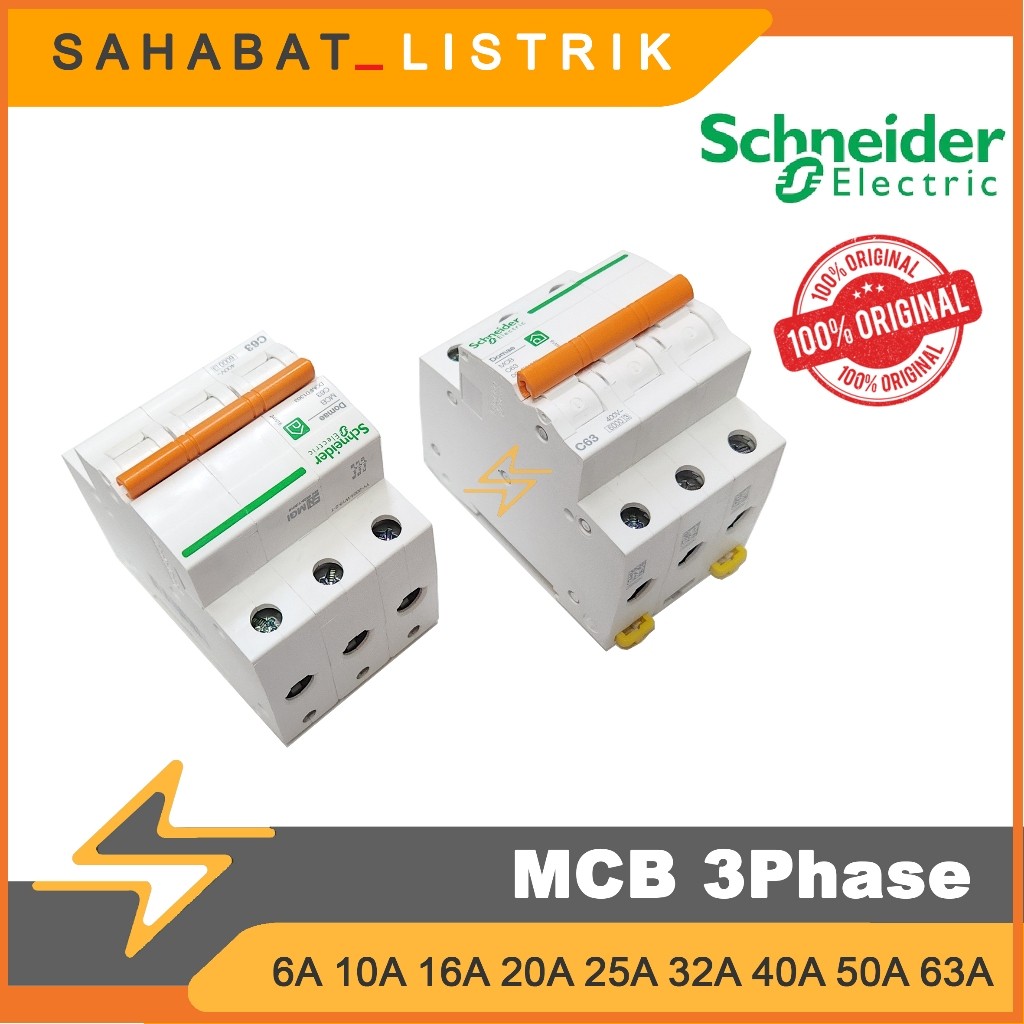 MCB SCHNEIDER 3P 3PHASE